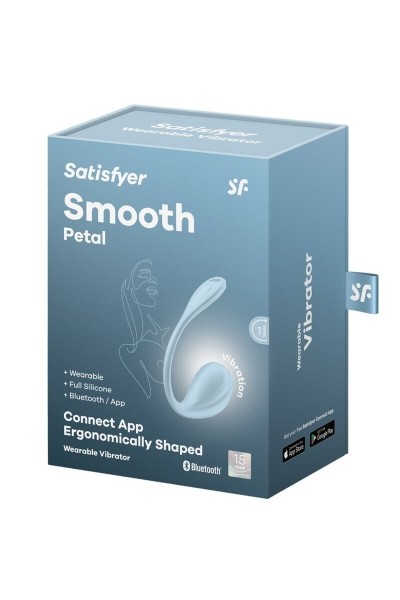 Vibratore punto G con app Smooth Petal azzurro