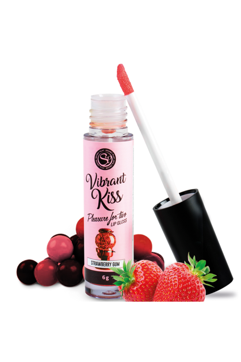 Gloss per sesso orale Vibrant Kiss gusto fragola