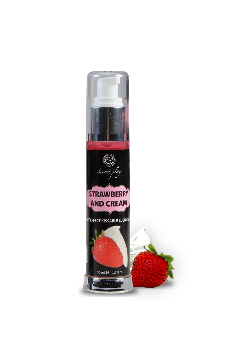 Lubrificante 2 in 1 effetto calore fragola e panna 50 ml