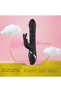 Vibratore rabbit con anelli e movimento su e giù Reipo