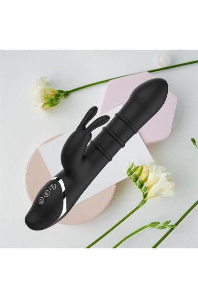 Vibratore rabbit con anelli e movimento su e giù Reipo