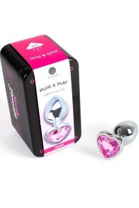 Plug anale Secret Pleasure Heart fucsia 7 cm