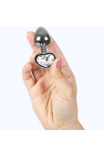 Plug anale Secret Pleasure Heart trasparente 7 cm