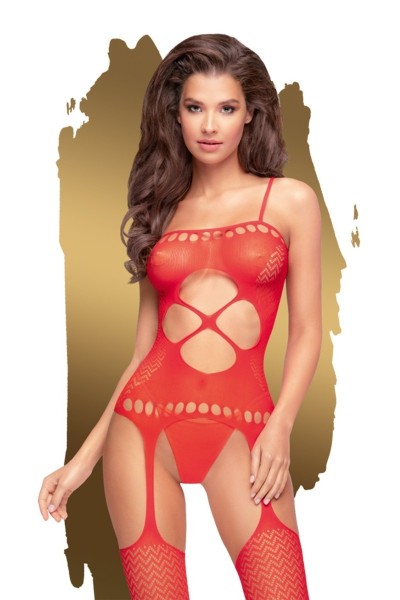 Bodystocking rosso Hot Nightfall