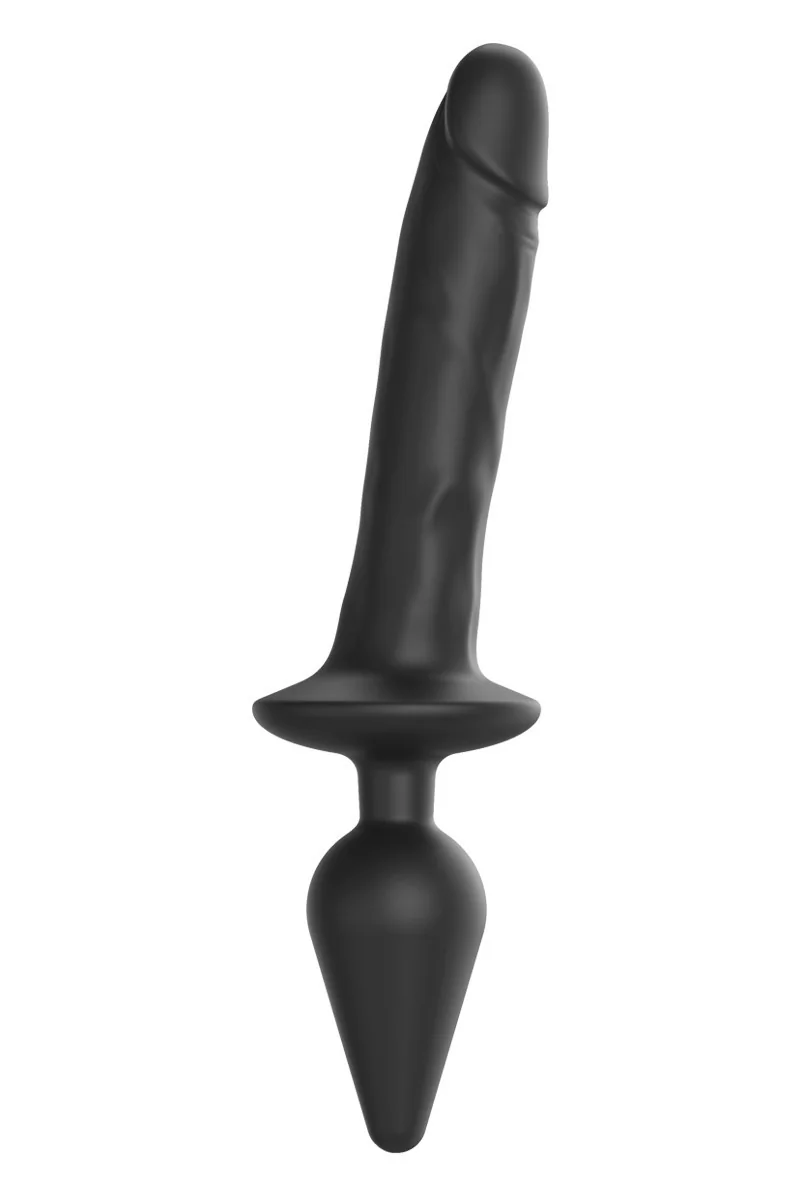 Dildo realistico con plug anale Switch Plug-In nero