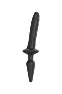 Dildo realistico con plug anale Switch Plug-In nero