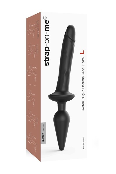 Dildo realistico con plug anale Switch Plug-In nero