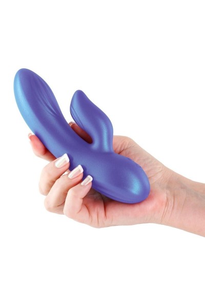 Vibratore rabbit Seduction Angel blu metallizzato