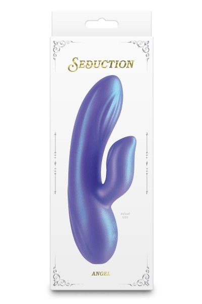 Vibratore rabbit Seduction Angel blu metallizzato