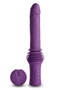 Vibratore con spinta e supporto Inya Super Stroker viola