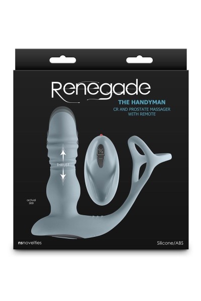 Stimolatore prostatico con anello fallico Renegade The Handyman