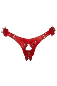 Imbracatura strap on rossa Naughty Toys