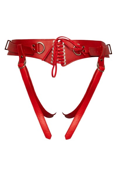 Imbracatura strap on rossa Naughty Toys