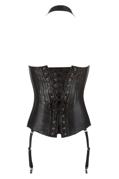 Corsetto in pelle nera