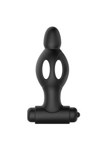 Plug anale vibrante in silicone nero