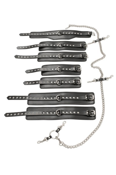 Set bondage in pelle con catene