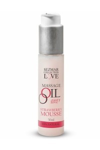 Olio da massaggio commestibile alla mousse di fragole 50 ml