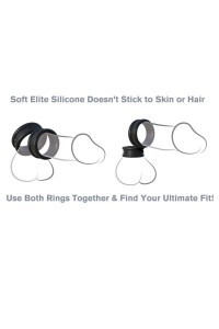 Set 2 anelli fallici Max Width Silicone Rings