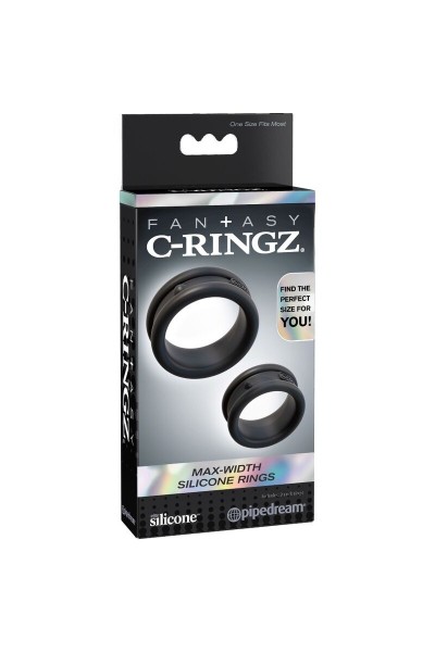 Set 2 anelli fallici Max Width Silicone Rings