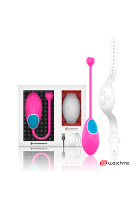 Uovo vibrante fucsia con tecnologia Watchme  con telecomando bianco