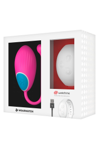 Uovo vibrante fucsia con tecnologia Watchme  con telecomando bianco