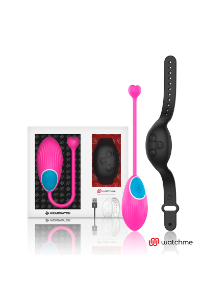 Uovo vibrante fucsia con tecnologia Watchme con telecomando nero