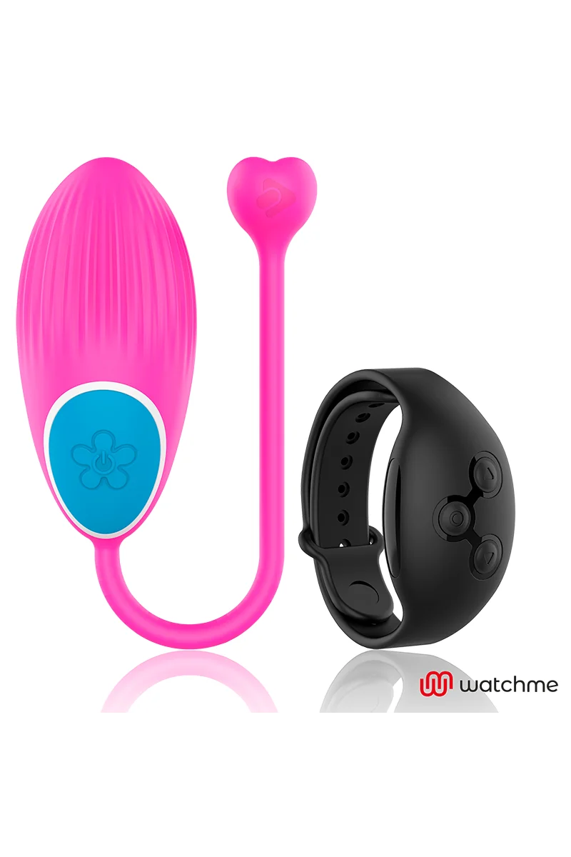 Uovo vibrante fucsia con tecnologia Watchme con telecomando nero