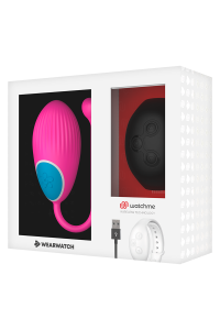 Uovo vibrante fucsia con tecnologia Watchme con telecomando nero