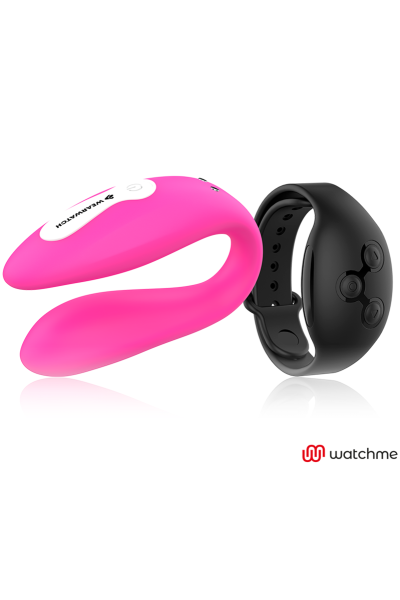 Vibratore per coppia fucsia  watchme con telecomando watchme nero