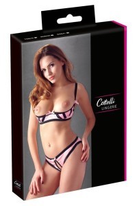 Completo intimo 2 pezzi carioca rosa-nero