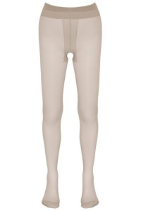 Collant aperti nude in satin e Lycra