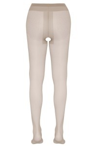 Collant aperti nude in satin e Lycra