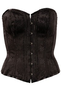 Corsetto nero con allacciature decorative