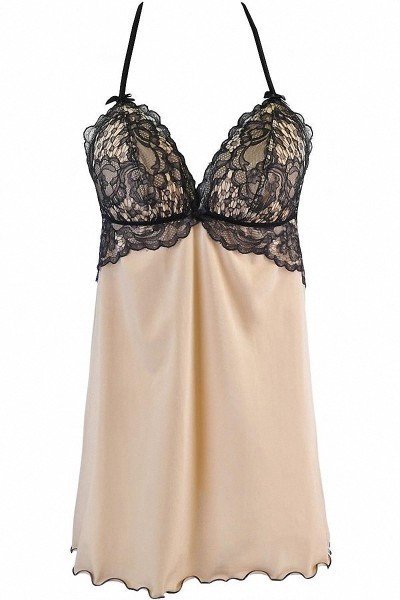 Chemise in jersey beige V-10539