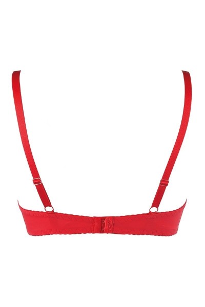 Reggiseno push-up in jersey rosso V-10351