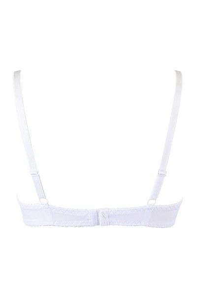 Reggiseno push-up in jersey bianco V-10331