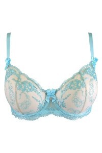 Reggiseno in pizzo azzurro V-10131