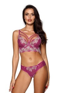 Reggiseno in pizzo fucsia V-9741