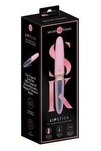 Vibratore a forma di rossetto in vetro Lipstick