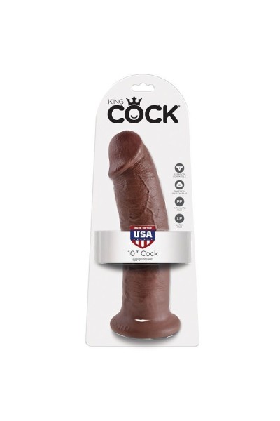 Dildo realistico  marrone 25,4 cm