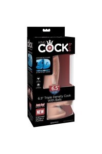 Dildo realistico Triple Density con testicoli 17 cm