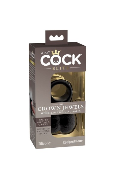 Anello fallico con testicoli Crown Jewels