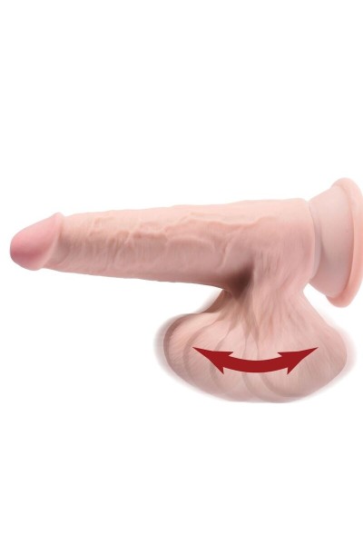 Dildo realistico Triple Density con testicoli oscillanti 24,5 cm