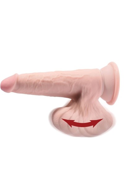 Dildo realistico Triple Density con testicoli oscillanti 21,5 cm natural