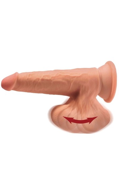 Dildo realistico Triple Density con testicoli oscillanti 21,5 cm natural