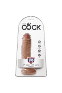 Dildo realistico con testicoli 13,2 caramel