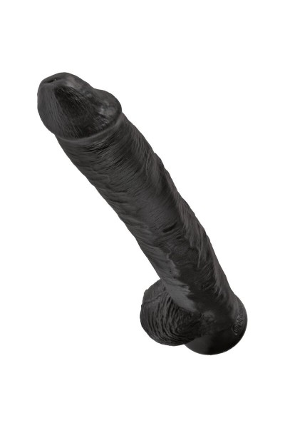 Dildo realistico con testicoli 30,5 cm nero