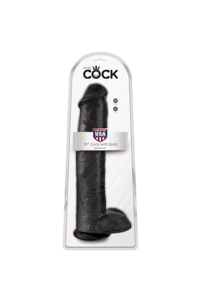 Dildo realistico con testicoli 34,2 nero