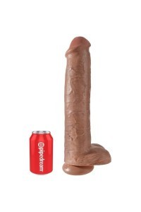 Dildo realistico con testicoli 34,2 caramel