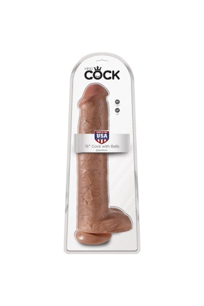 Dildo realistico con testicoli 34,2 caramel